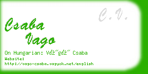 csaba vago business card